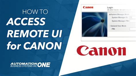 canon remote user interface|configure a remote ui access pin canon.